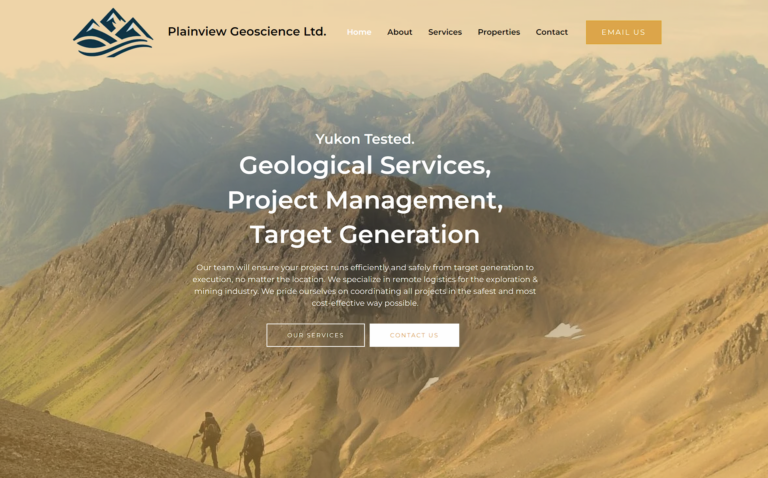 website showing people walking over a mountainous area