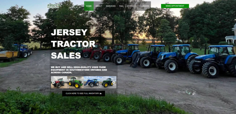tractor dealership website screenshot